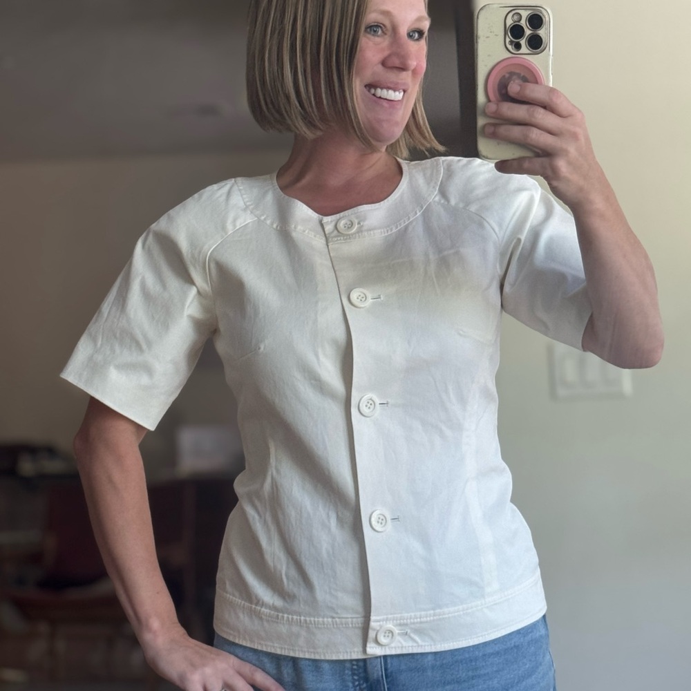 Vintage Pendleton White Ivory Button-Up Women's S… - image 1